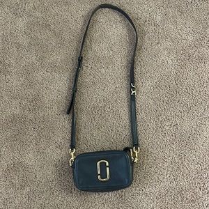 Marc Jacobs black and gold camera bag